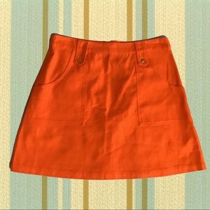 TopShop Orange Mini Skirt